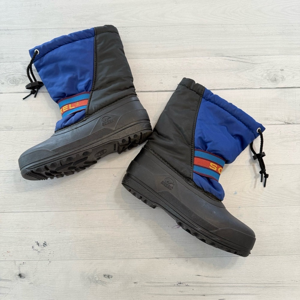 Sorel Vintage snow‎ boots 90s blue big kids size 3
